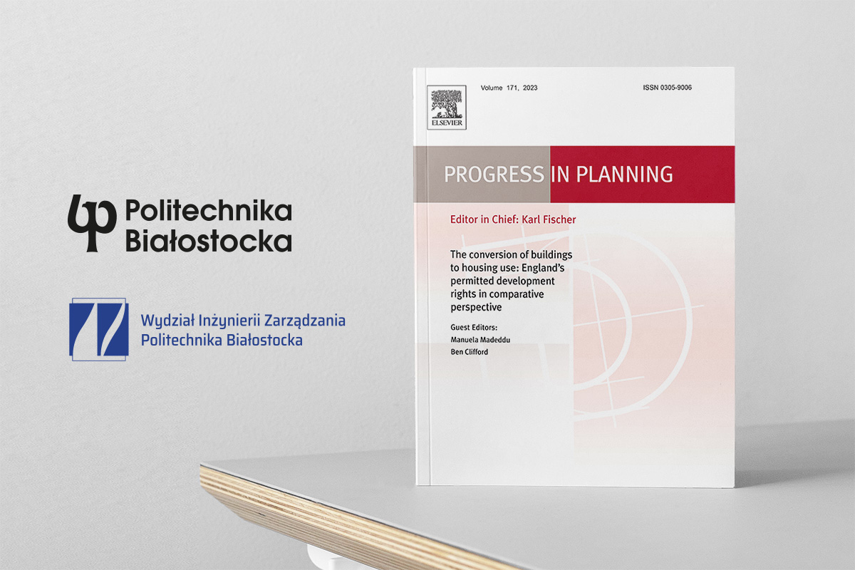 grafika z pismem Process in Planning oraz logo Politechniki Białostockiej i Wydziału Inżynierii Zarządzania