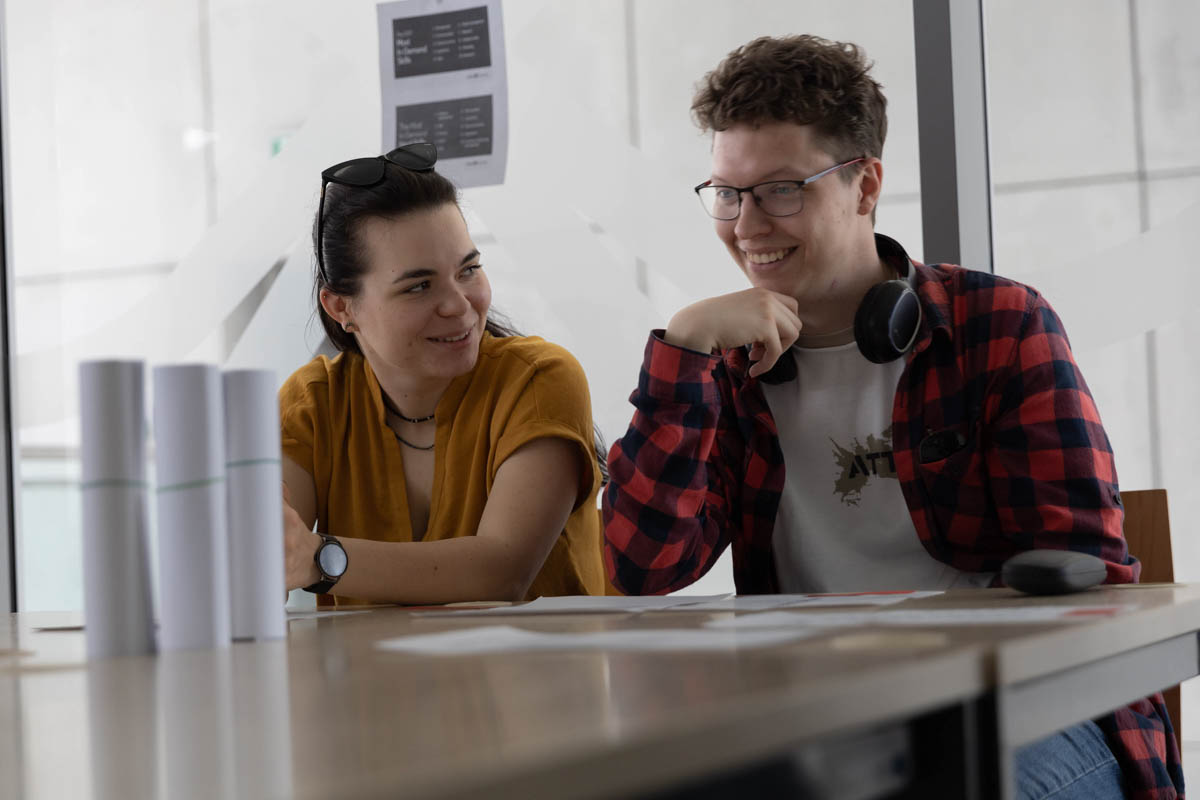 Para studentów podczas Mock Job Interview 2023