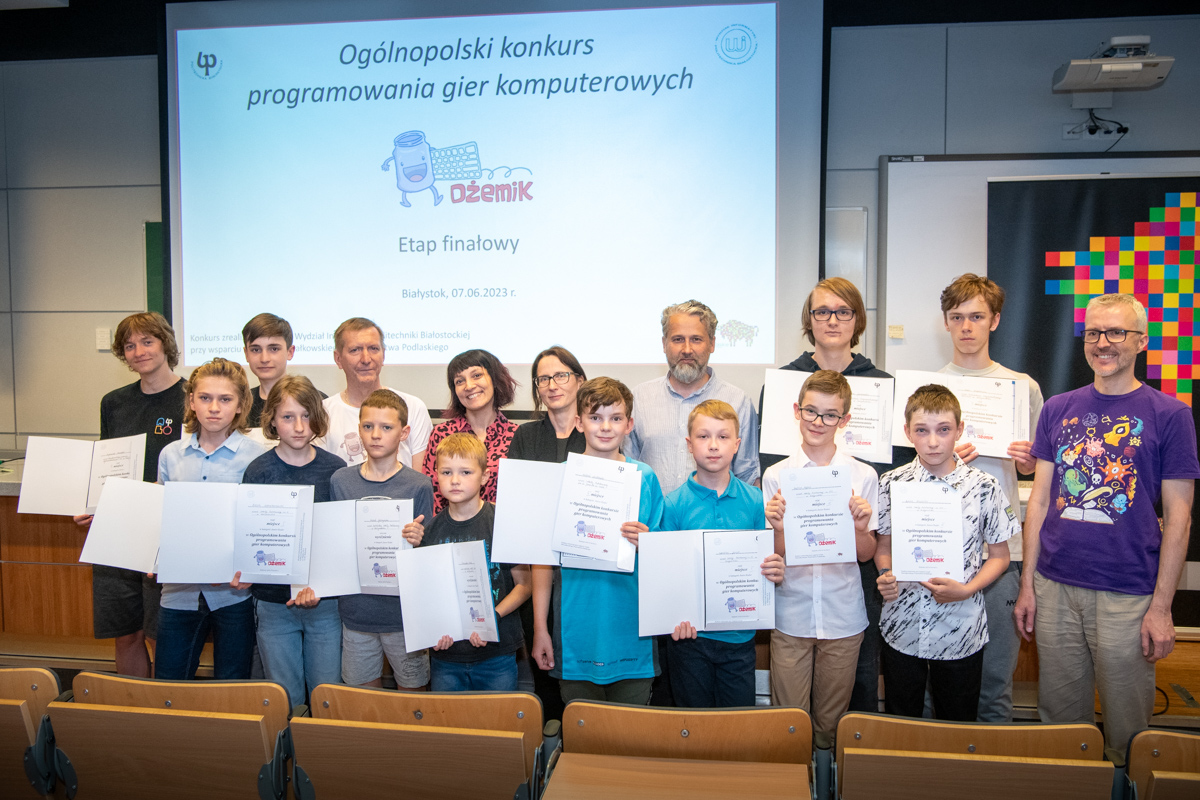 Laureaci konkursu Dżemik 2023 na Wydziale Informatyki Politechniki Białostockiej