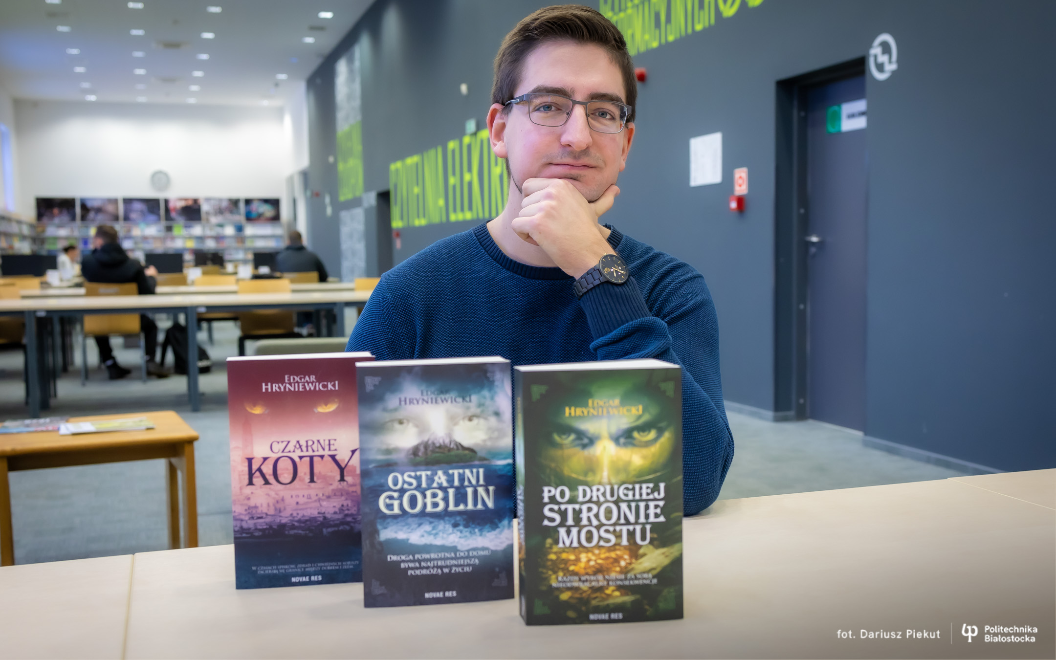 Edgar Hryniewicki, autor książek fantasy, student Wydziału Mechanicznego PB