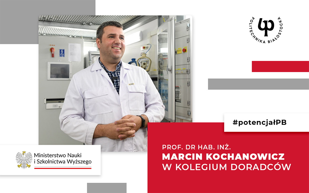Grafika ze zdjęciem prof. Kochanowicza