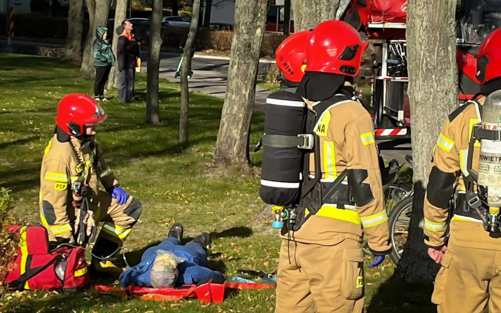 Pożar w akademiku Politechniki Białostockiej? Na szczęście to tylko ćwiczenia!