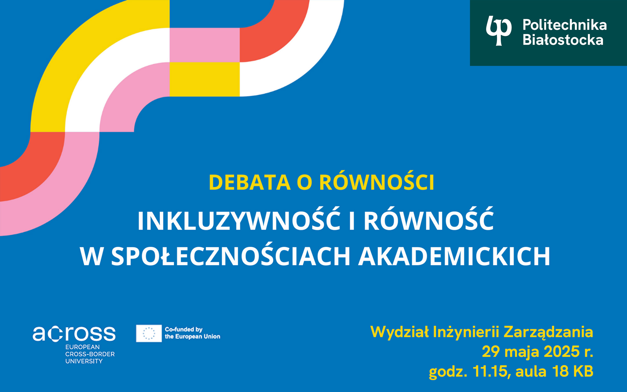 Grafika-zaproszenie na debatę w ramach Uniwersytetu Across