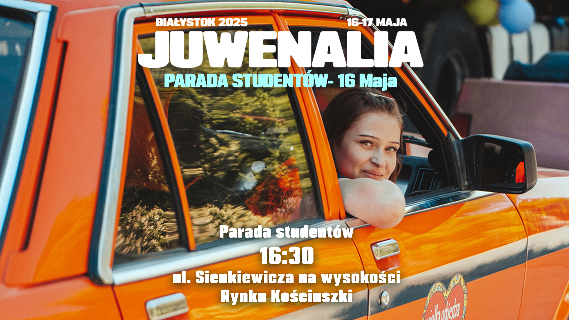 Parada Studentów Dni Kultury Studenckiej Juwenalia Białystok 2025 na Kampusie Politechniki Białostockiej
