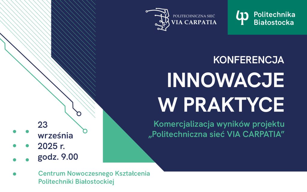 Innowacje w Praktyce. O potencjale komercjalizacyjnym projektu „Politechniczna sieć VIA CARPATIA” na konferencji w Politechnice Białostockiej