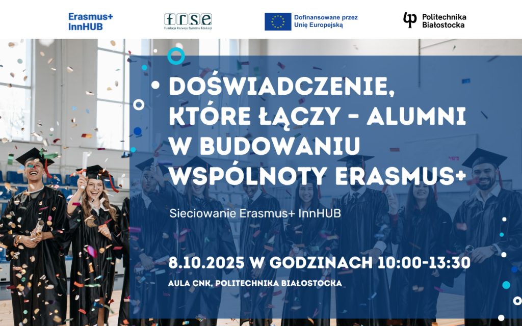 Absolwenci Politechniki Białostockiej podzielą się doświadczeniami zawodowymi w sesji Erasmus+ InnHUB