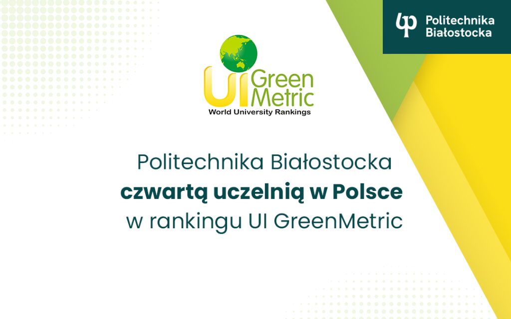 Politechnika Białostocka wśród liderów zrównoważonego rozwoju. Znaczący awans w UI GreenMetric 2025!