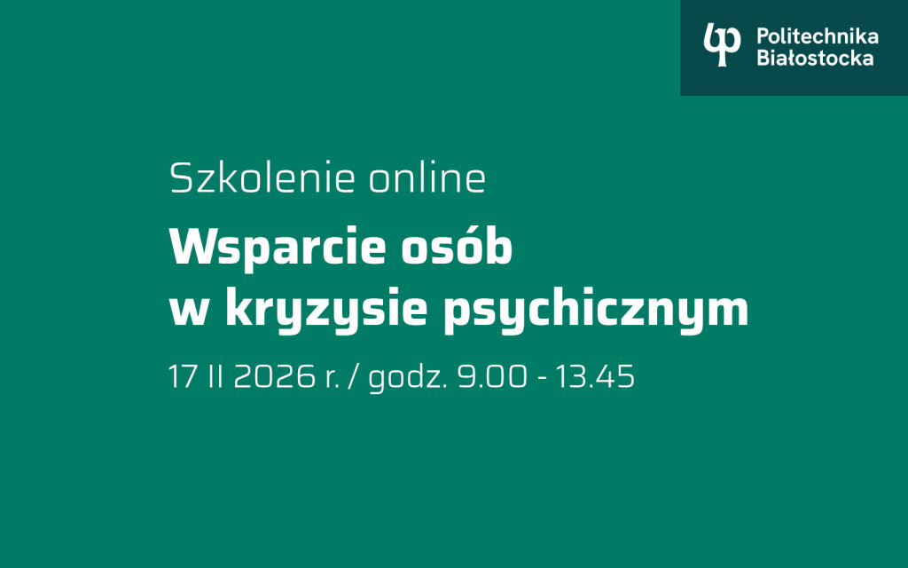 Szkolenie „Wsparcie osób w kryzysie psychicznym”