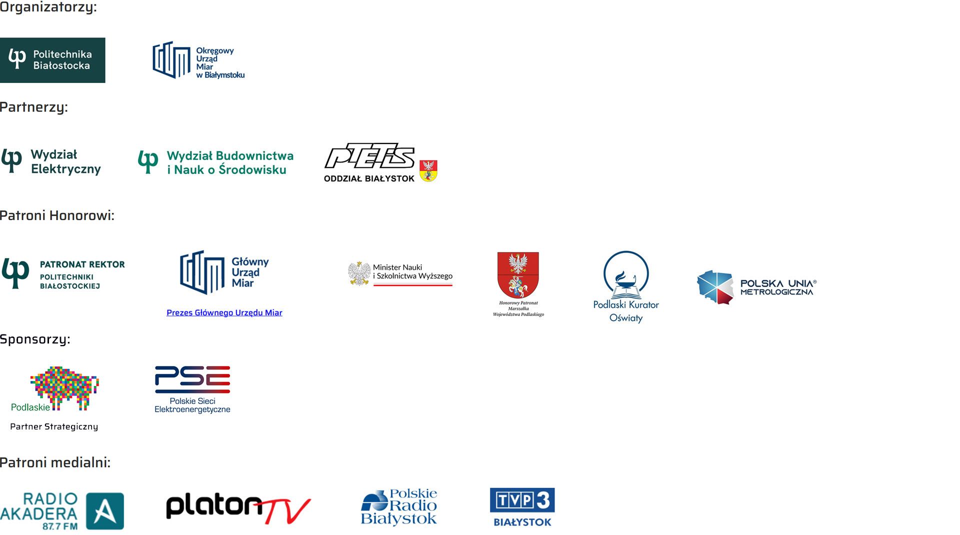 Metroliga 2026 - loga organizatorów