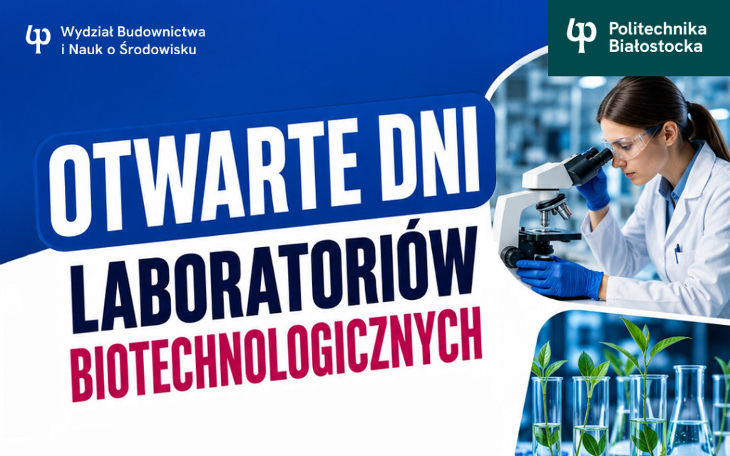 grafika z napisem: Otwarte Dni Laboratoriów Biotechnologicznych