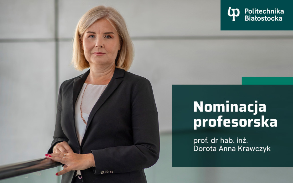 Dorota Anna Krawczyk. Napis: Nominacja profesorska