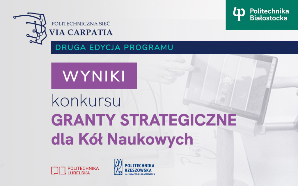 Grafika - mówiąca o wynikach konkursu Granty strategiczne dla kół naukowych