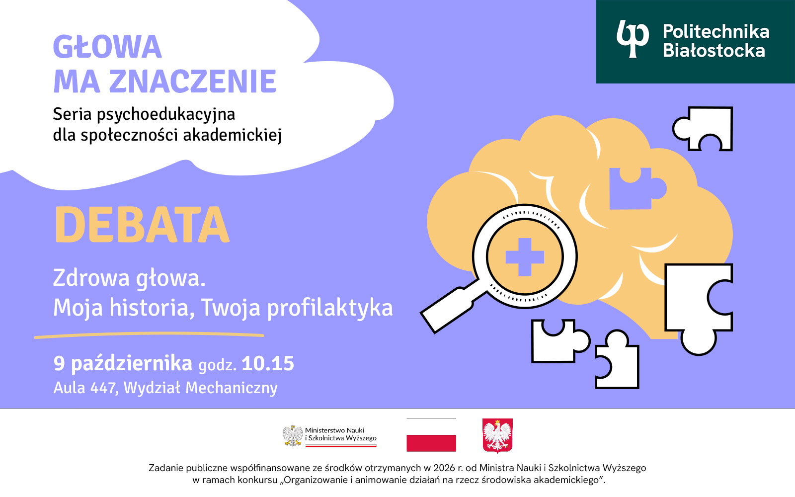 grafika dotycząca debaty na temat profilaktyki zdrowia psychicznego w PB