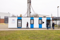 Mobilny Punkt Szczepień na terenie kampusu Politechniki Białostockiej