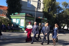 Przedstawiciele Politechniki Białostockiej na centralnych obchodach inauguracji roku akademickiego 2018/2019, Warszawa 30 września 2018 r.
