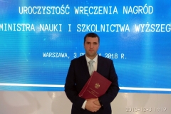 Dr hab. inż. Marcin Kochanowicz, prof. PB otrzymał nagrodę Ministra Nauki i Szkolnictwa Wyższego za osiągnięcia naukowe