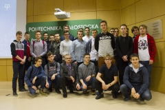 Inspiracje na Politechnice, grupa uczniów z Zespołu Szkół Elektrycznych