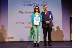Gala Konkursu Technotalent 2018 - Technika - Ewelina Brzozowska, „Crowler – pełzak rehabilitacyjny”