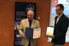 Wręczenie europejskich certyfikatów EUR-ACE® na posiedzeniu Komisja Akredytacyjnej Uczelni Technicznych (KAUT) 26 czerwca 2019 r. w Łodzi