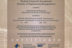 Wręczenie europejskich certyfikatów EUR-ACE® na posiedzeniu Komisja Akredytacyjnej Uczelni Technicznych (KAUT) 26 czerwca 2019 r. w Łodzi