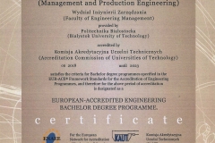 Wręczenie europejskich certyfikatów EUR-ACE® na posiedzeniu Komisja Akredytacyjnej Uczelni Technicznych (KAUT) 26 czerwca 2019 r. w Łodzi