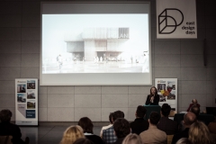 Marta Sękulska-Wrońska. Gala konkursu Drewno w Architekturze 2019 na Wydziale Architektury PB. 14 listopada 2019 r., fot. B. Śliwecki (WA)