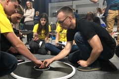 Reprezentanci Politechnikio Białostockiej na zawodach Sumo Challenge 2019 w Łodzi, 7 grudnia 2019 r.