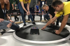 Reprezentanci Politechnikio Białostockiej na zawodach Sumo Challenge 2019 w Łodzi, 7 grudnia 2019 r.