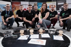 Reprezentanci Politechnikio Białostockiej na zawodach Sumo Challenge 2019 w Łodzi, 7 grudnia 2019 r.