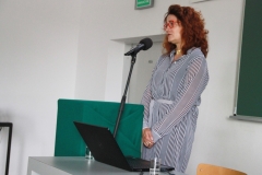 Prorektor ds. Kształcenia i Współpracy Międzynarodowej dr hab. inż. Marta Kosior-Kazberuk, prof. PB. Konferencja Bauhaus na Wydziale Architektury PB