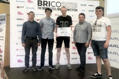 Studenci Koła Naukowego "Konstruktor" na WBiIŚ zdobyli złoto i srebro na międzynarodowym konkursie mostów stalowych BRICO 2019 w Estonii, 13-17 maja 2019 r.