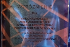 Koło naukowe „mała ARCHITEKTURA” wyróżnione przez Narodowy Instytut Dziedzictwa