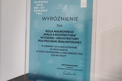 Koło naukowe „mała ARCHITEKTURA” wyróżnione przez Narodowy Instytut Dziedzictwa