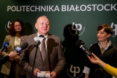 Politechnika Białostocka przystąpiła do konsorcjum UNIVERS. Rektor PB Lech Dzienis podczas konferencji prasowej 6 lutego 2020 r.