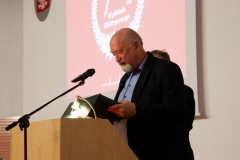 Dziekan Wydziału Elektrycznego prof. Michał Bołtryk. Uroczyste obchody 70-lecia Wydziału Elektrycznego Politechniki Białostockiej, 7 lutego 2020 r.