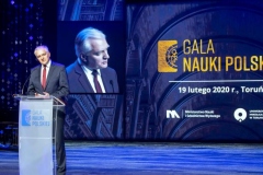 Minister Jarosław Gowin podczas Gali Nauki Polskiej, 19 lutego 2020 r. (fot. naukawpolsce.pap.pl)