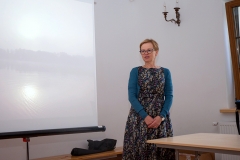 Dr Jolanta Koszelew podczas spotkania podsumowującego efekty projektu AVAL. 14-16.09.2020 r.