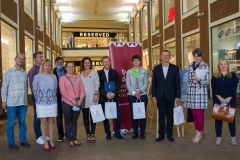 Uczestnicy wernisażu wystawy pt. Matematyka w obiektywie. 18 września 2020 r. Galeria Alfa w Białymstoku