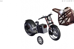 Projekt motocykla elektrycznego autorstwa Mateusza Kuprianiuka zdobył wyróżnienie w 19. Studenckim Konkursie Projektowym SOLIDWORKS. 26.10.2020 r. Ujęcie 2