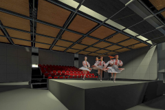Temat pracy dyplomowej: Architektoniczny projekt koncepcyjny przekształceń przestrzeni podziemnej pod dziedzińcem honorowym Pałacu Branickich w Białymstoku na potrzeby funkcjonalne Miasta i Uniwersytetu Medycznego, autor: mgr inż. arch. Kamil Olender,  promotor: dr hab. inż. arch. Zdzisław Pelczarski, prof. PB.