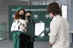 Wręczenie certyfikatów "Super Student Politechniki Białostockiej" - Łukasz Kowalczuk