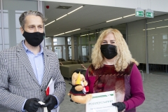Prorektor Jarosław Szusta i Elżbieta Oblacewicz