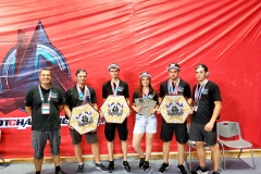 Zespół SumoMasters z Wydziału Mechanicznego PB na zawodach RobotChallenge w Chinach w 2018 roku.  fot. z archiwum SumoMasters