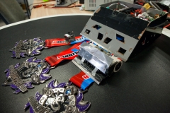 Nagrody zdobyte na zawodach RobotChallenge w Chinach w 2019 roku. fot. z archiwum SumoMasters
