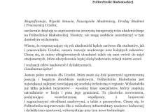 List gratulacyjny od Sekretarza Stanu w Ministerstwie Edukacji i Nauki Dariusza Piontkowskiego