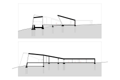Przekroje - budynek_ projekt "The Path" autorstwa Eweliny Bugajewicz, absolwentki Wydziału Architektury PB