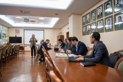 Representatives of universities from Uzbekistan and Italy during a study visit to the Faculty of Civil Engineering and Environmental Sciences within the PROM project. Photo by Iryna Mikhno