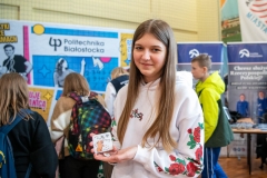 Uczestniczka XV Siedleckich Targów Edukacyjnych. 23 marca 2023. Fot. Iryna Mikhno
