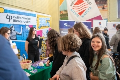 Stoisko PB podczas XV Siedleckich Targów Edukacyjnych. 23 marca 2023. Fot. Iryna Mikhno