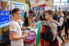 Stoisko PB podczas XV Siedleckich Targów Edukacyjnych. 23 marca 2023. Fot. Iryna Mikhno